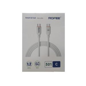 ROFEE SMART & FAST DATA CABLE 60W 1.2M C2C SOFT SILICON CABLE 501-C WHITE