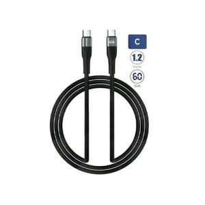 ROFEE SMART & FAST DATA CABLE 60W 1.2M C2C ALUMINUM ALLOY+TPE  CABLE 502-C BLACK