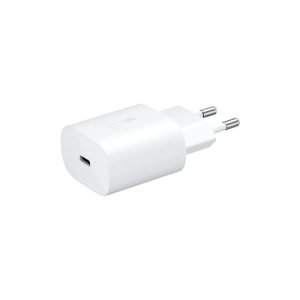 SAMSUNG 25W POWER ADAPTER W/O CABLE 2 PIN EU PLUG NEW VERSION WHITE