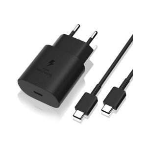 SAMSUNG 25W TRAVEL ADAPTER 1M C2C CABLE BLACK 2 PIN