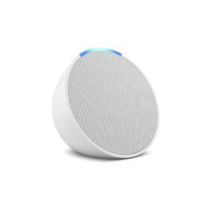 AMAZON ECHO POP COMPACT SMART SPEAKERS WITH ALEXA GLACIER WHITE