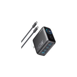 ANKEER ZOLO CHARGER (140W, 4 PORT,PD3.1)WITH USB-C CABLE BLACK