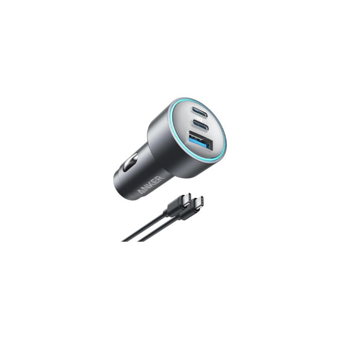 ANKER 535 USB C CAR CHARGER 67W 3 PORT COMPACT FAST CHARGER BLACK