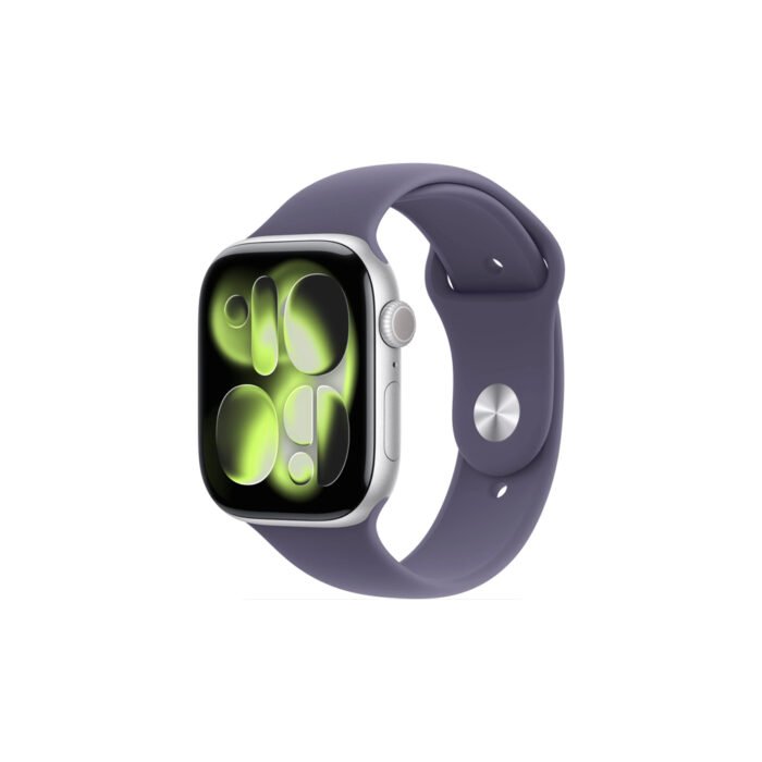 APPLE WATCH SERIES 11 46MM SILVER ALUMINUM CASE GPS + CELLULAR SPORT BAND S/M PURPLE FOG